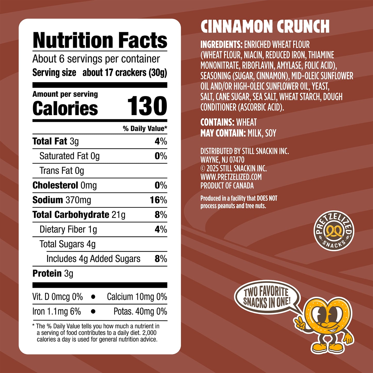 Cinnamon Crunch Pretzel Crackers