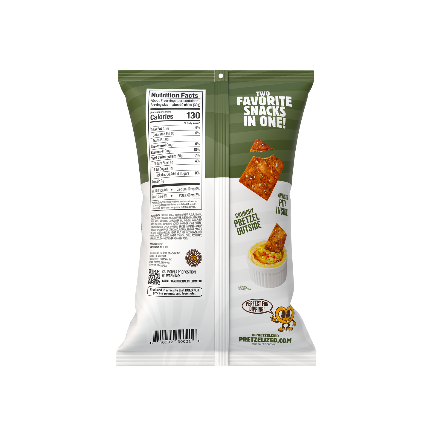 Mediterranean Herb Pretzel Pita Chips