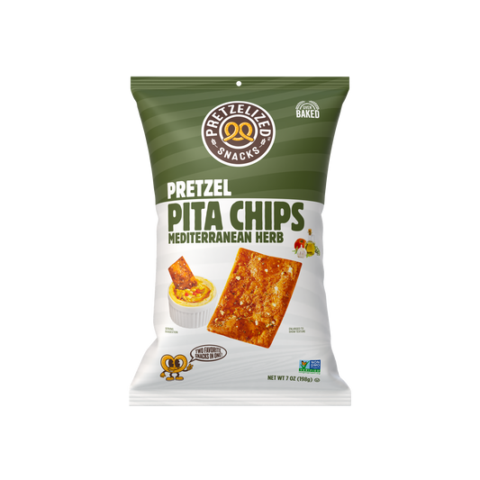 Mediterranean Herb Pretzel Pita Chips