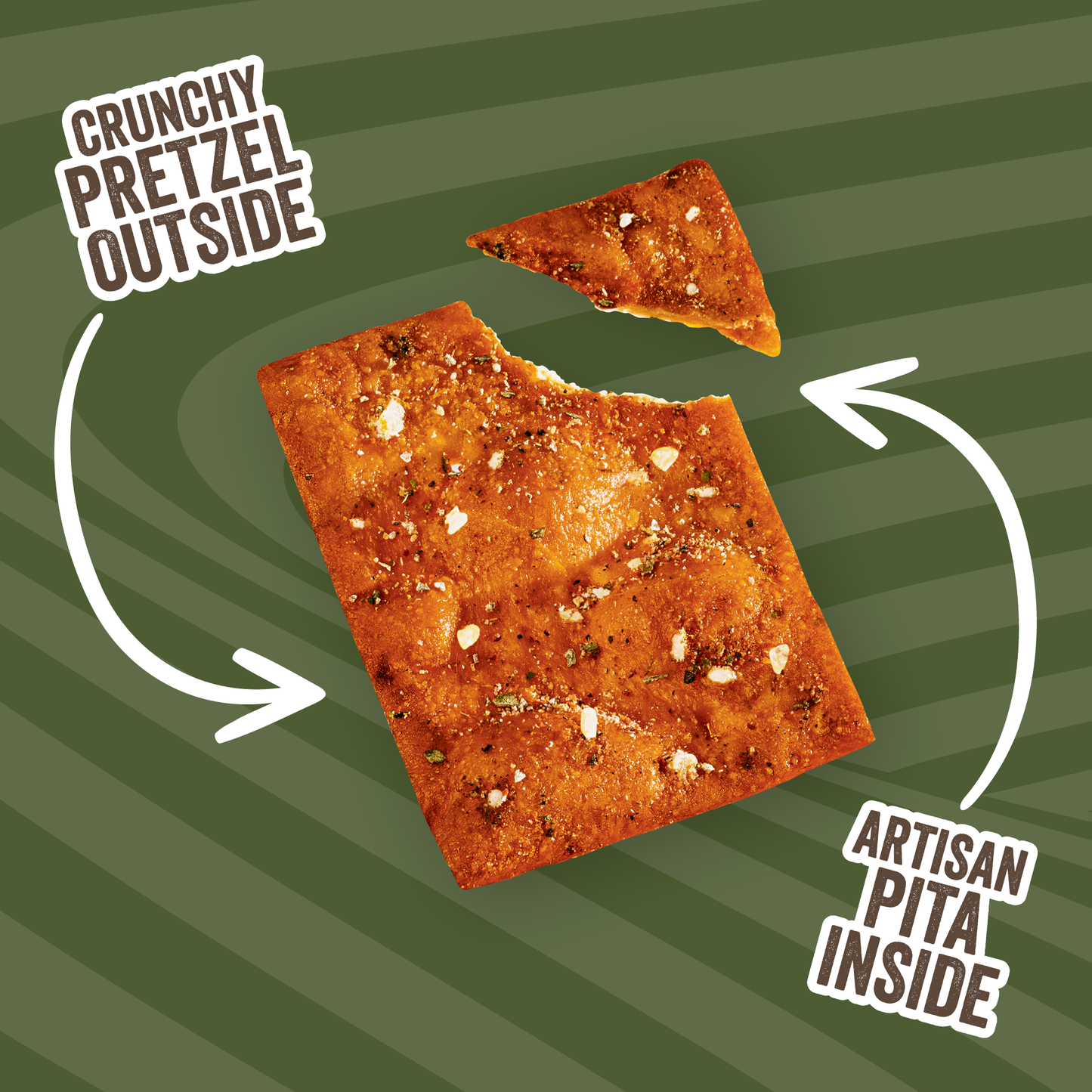 Mediterranean Herb Pretzel Pita Chips