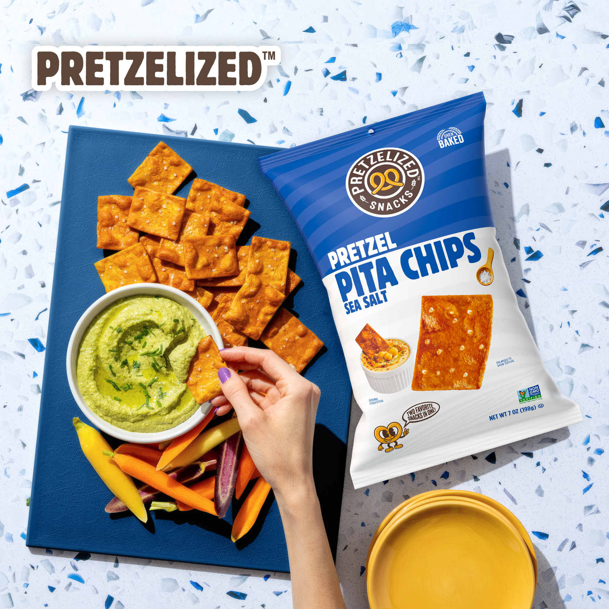 zelts pirkt Sea Salt Pretzel Pita Chips – pretzelized