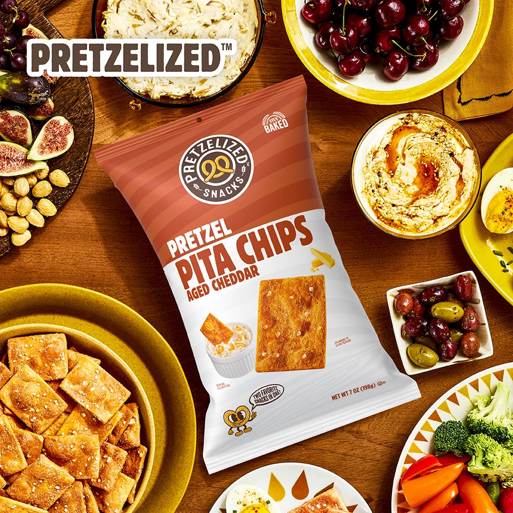 Aged Cheddar Pretzel Pita Chips