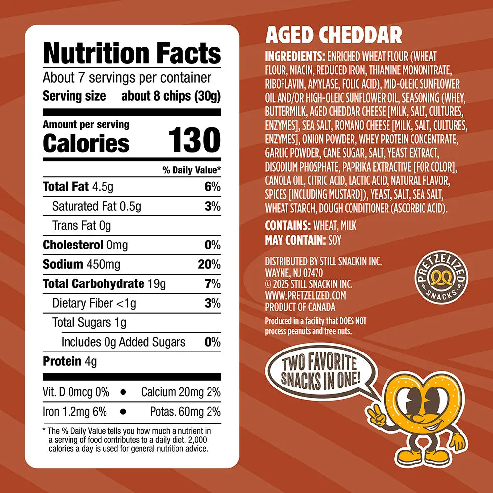Aged Cheddar Pretzel Pita Chips